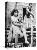 A Mother and Her Child, Papua, New Guinea, 1936-Ewing Galloway-Stretched Canvas