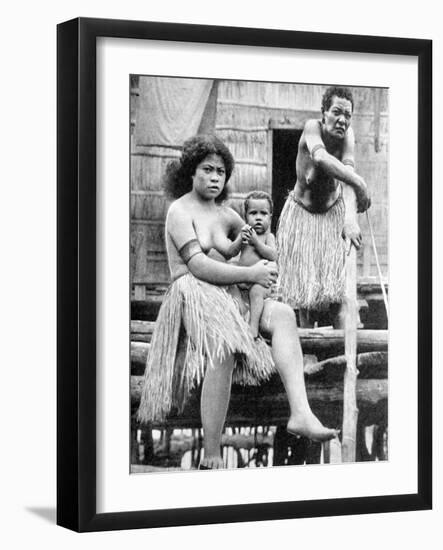 A Mother and Her Child, Papua, New Guinea, 1936-Ewing Galloway-Framed Giclee Print