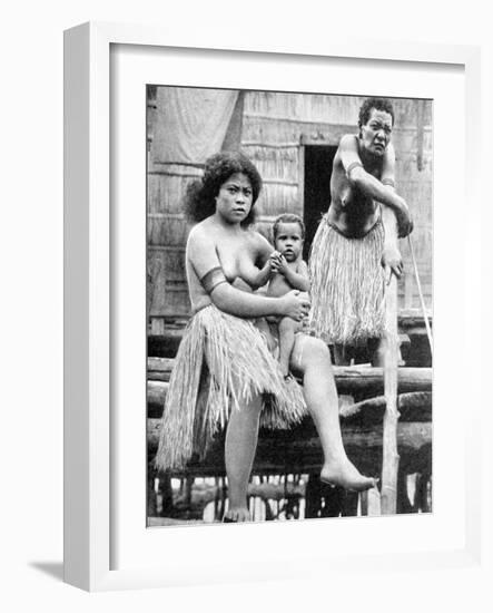 A Mother and Her Child, Papua, New Guinea, 1936-Ewing Galloway-Framed Giclee Print