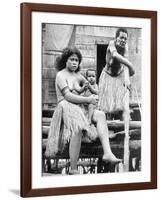 A Mother and Her Child, Papua, New Guinea, 1936-Ewing Galloway-Framed Giclee Print