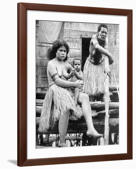 A Mother and Her Child, Papua, New Guinea, 1936-Ewing Galloway-Framed Giclee Print