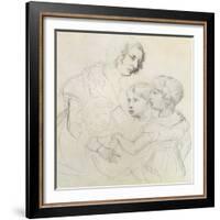 A Mother and Her Children-Theodore Gericault-Framed Giclee Print