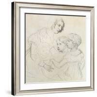 A Mother and Her Children-Theodore Gericault-Framed Giclee Print