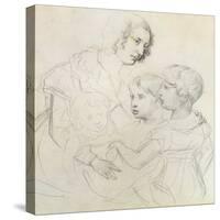 A Mother and Her Children-Theodore Gericault-Stretched Canvas
