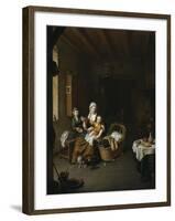 A Mother Feeding Her Child (The Happy Mother), 1707-Willem Van Mieris-Framed Giclee Print