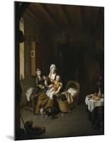 A Mother Feeding Her Child (The Happy Mother), 1707-Willem Van Mieris-Mounted Giclee Print