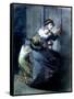 A Mother Fleeing with Two Children-Jean-François Millet-Framed Stretched Canvas