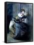 A Mother Fleeing with Two Children-Jean-François Millet-Framed Stretched Canvas