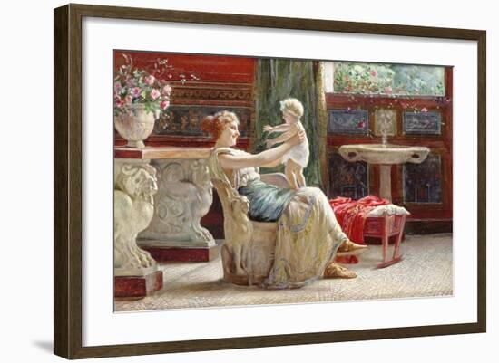 A Mother's Joy-Guglielmo Zocchi-Framed Giclee Print