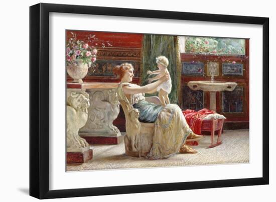 A Mother's Joy-Guglielmo Zocchi-Framed Giclee Print