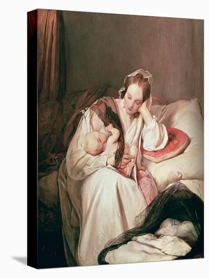 A Mother's Love, 1839-Josef Danhauser-Stretched Canvas