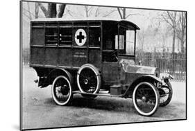 A Motor Ambulance Supplied by Carter's, New Cavendish Street-null-Mounted Art Print