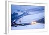 A Motorist Drives Through a Wintry Landscape on the B4520-Graham Lawrence-Framed Photographic Print