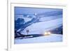 A Motorist Drives Through a Wintry Landscape on the B4520-Graham Lawrence-Framed Photographic Print