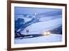 A Motorist Drives Through a Wintry Landscape on the B4520-Graham Lawrence-Framed Photographic Print