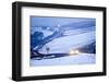 A Motorist Drives Through a Wintry Landscape on the B4520-Graham Lawrence-Framed Photographic Print