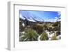 A Mountain Hut on the Hooker Valley Walk, with Mt. Cook in the Distance, New Zealand-Paul Dymond-Framed Photographic Print