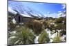 A Mountain Hut on the Hooker Valley Walk, with Mt. Cook in the Distance, New Zealand-Paul Dymond-Mounted Photographic Print