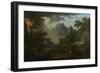 A Mountain Landscape with an Approaching Storm, 1775 (Oil on Canvas)-Claude Joseph Vernet-Framed Giclee Print