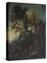 A Mountain Landscape with Pastoral Figures-Alessandro Magnasco-Stretched Canvas