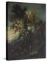 A Mountain Landscape with Pastoral Figures-Alessandro Magnasco-Stretched Canvas