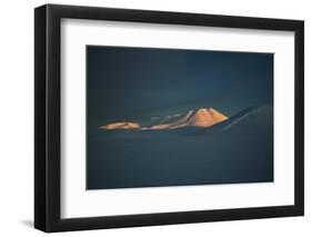 A Mountain Lit by Sunrise in Vatnajokull National Park in Northern Iceland-Alex Saberi-Framed Photographic Print