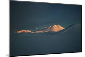 A Mountain Lit by Sunrise in Vatnajokull National Park in Northern Iceland-Alex Saberi-Mounted Photographic Print