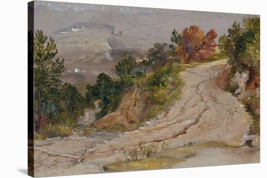 A Mountain Road in Italy-Samuel Palmer-Stretched Canvas