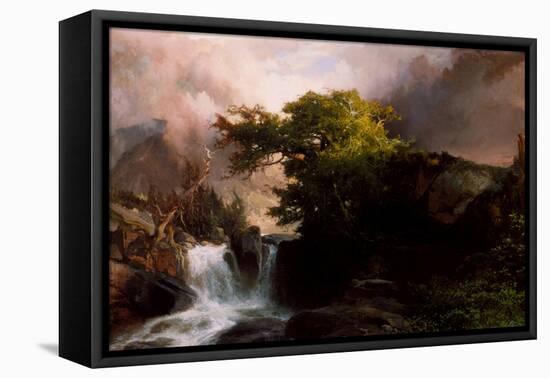 A Mountain Stream, 1869-Thomas Moran-Framed Stretched Canvas