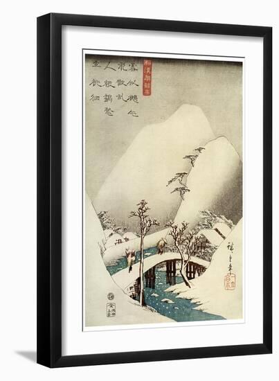 A Mountain Stream in Snow, 19th Century-Jokin-Framed Giclee Print