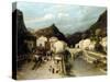 A Mountain Village, Italy-Silvestro Lega-Stretched Canvas