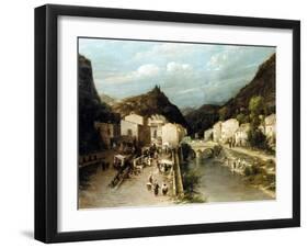 A Mountain Village, Italy-Silvestro Lega-Framed Giclee Print
