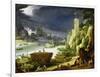 A Mountainous Estuary Landscape (Oil on Copper)-Paul Brill Or Bril-Framed Giclee Print