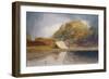 A Mountainous Lake with a Tent Pitched on the Shore-John Sell Cotman-Framed Giclee Print