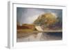 A Mountainous Lake with a Tent Pitched on the Shore-John Sell Cotman-Framed Giclee Print