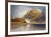 A Mountainous Lake with a Tent Pitched on the Shore-John Sell Cotman-Framed Giclee Print