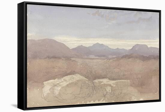 A Mountainous View, North Wales, C.1818-David Cox-Framed Stretched Canvas