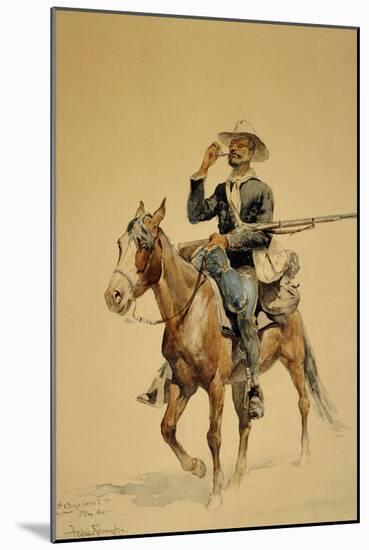 A Mounted Infantryman, 1890-Frederic Sackrider Remington-Mounted Giclee Print
