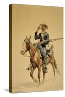 A Mounted Infantryman, 1890-Frederic Sackrider Remington-Stretched Canvas