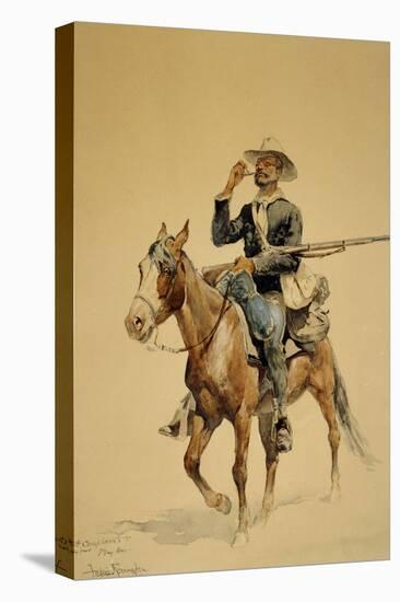 A Mounted Infantryman, 1890-Frederic Sackrider Remington-Stretched Canvas