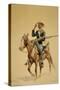 A Mounted Infantryman, 1890-Frederic Sackrider Remington-Stretched Canvas