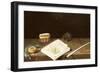 A Mouse Chewing an Almanac with a Pocket Watch, a Quill, Sealing Wax and a Box on a Ledge-School Of Frankfurt-Framed Giclee Print