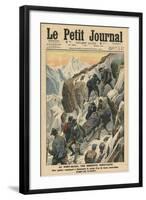 A Moving Descent Down the Mont Blanc-French School-Framed Giclee Print