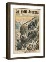 A Moving Descent Down the Mont Blanc-French School-Framed Giclee Print