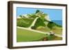 A moving truck runs on the coastal road-Hiroyuki Izutsu-Framed Giclee Print