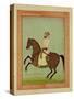 A Mughal Noble on Horseback, C.1790, from the Large Clive Album-Mughal School-Stretched Canvas