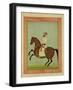 A Mughal Noble on Horseback, C.1790, from the Large Clive Album-Mughal School-Framed Giclee Print