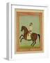 A Mughal Noble on Horseback, C.1790, from the Large Clive Album-Mughal School-Framed Giclee Print