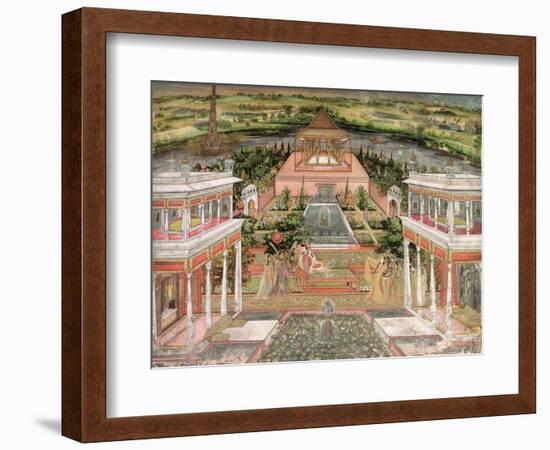 A Mughal Princess in Her Garden-null-Framed Giclee Print