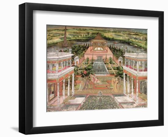A Mughal Princess in Her Garden-null-Framed Giclee Print